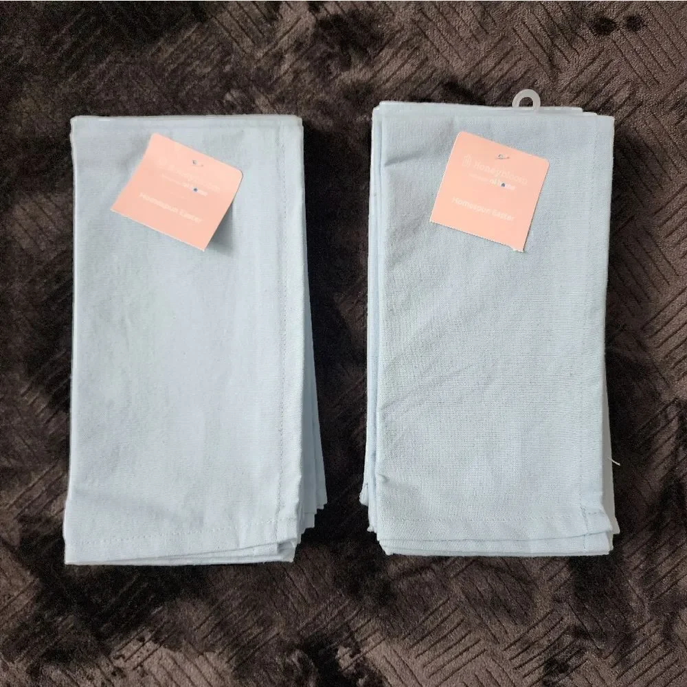 New 100% cotton Blue Napkins 2 sets of 8 pc. total. 20
